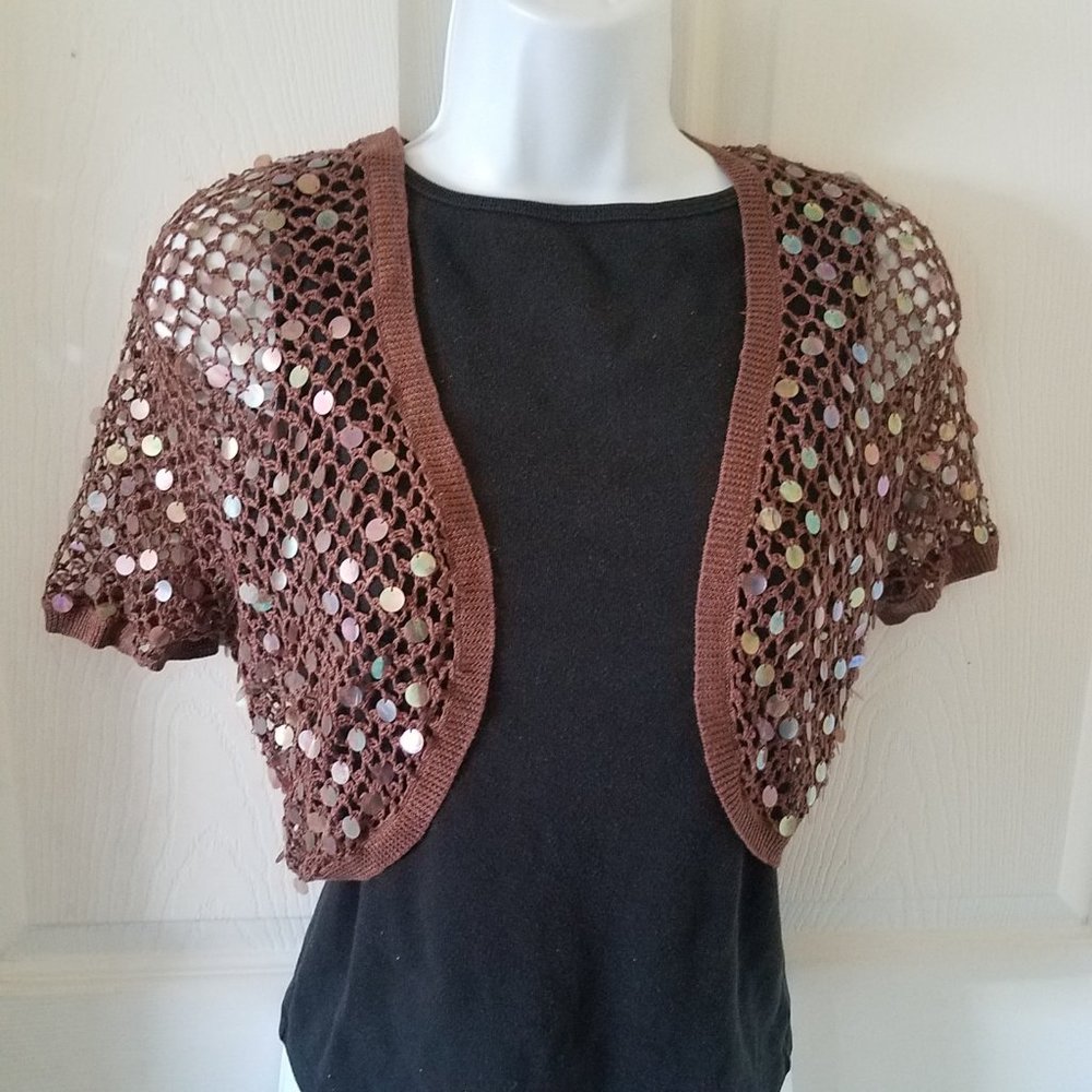 The Limited crochet /sequinned bolero